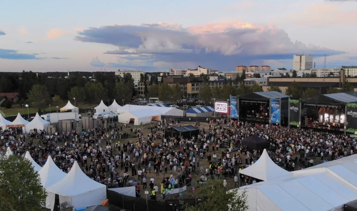 Ilmakuvaus Satama Open Air -festivaalissa